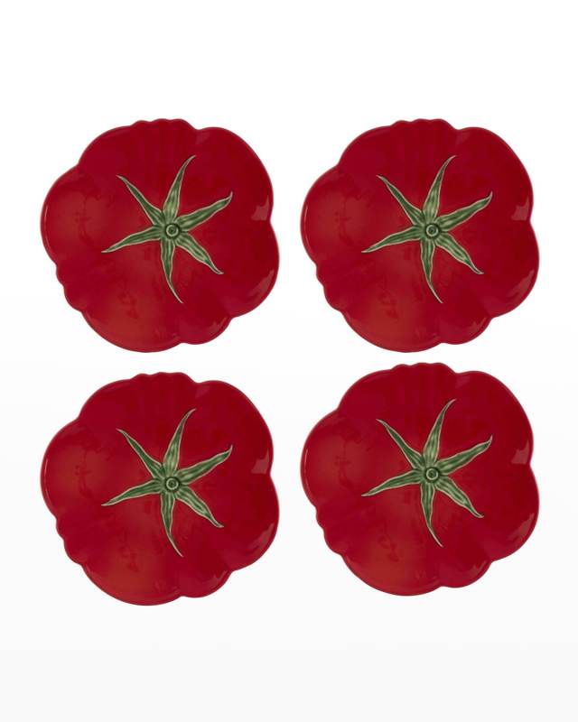 Tomato Fruit Plates, Set of 4